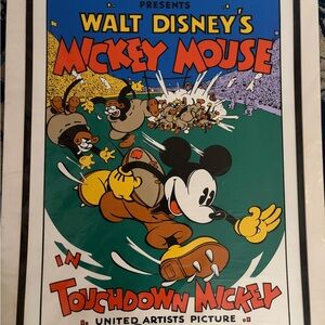 Disney Mickey Mouse Touchdown Art - Red, Green, Blue